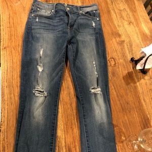 7 for all mankind distressed skinny  jean